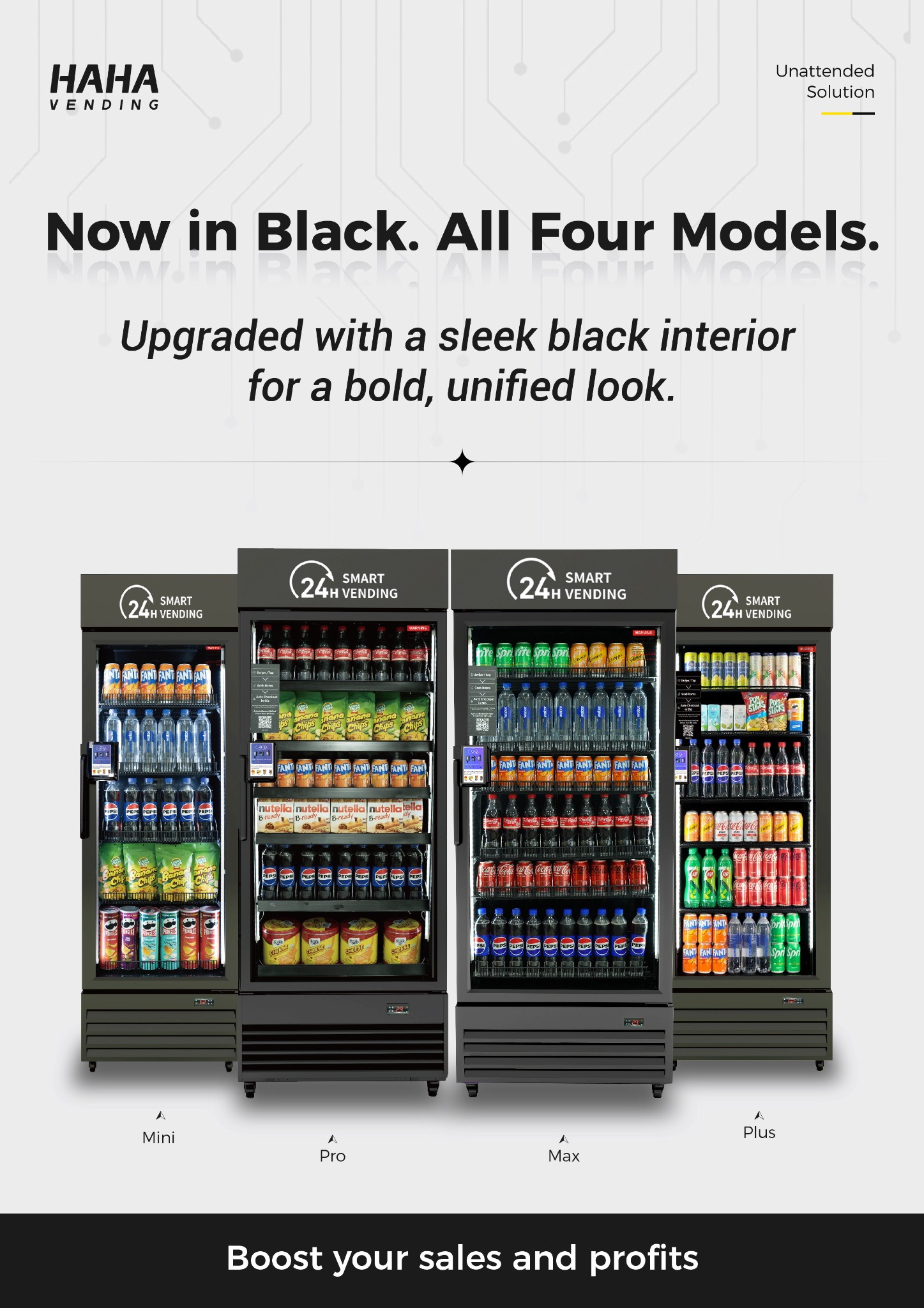 Fresh Logic Vending machine lineup poster